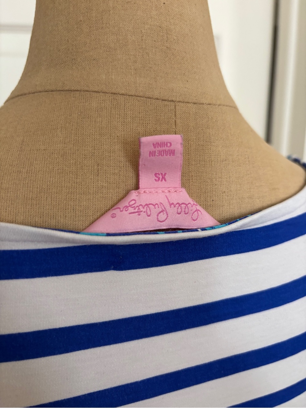 Lilly Pulitzer Blue, Turquoise & White Striped Sheath Dress - Picture 6 of 6